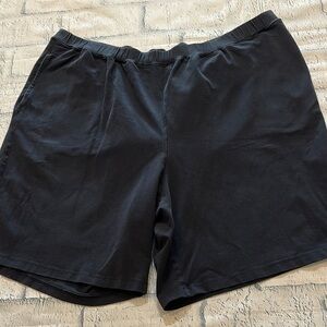 Catherines Black Athletic Shorts with Elastic Waistband